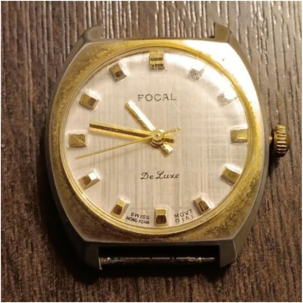 Vintage De Luxe Focal Men’s Watch, Swiss MOVT, Gold Plated